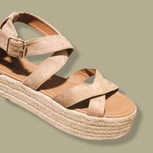 NEW: Platform Suede Strappy Sandals